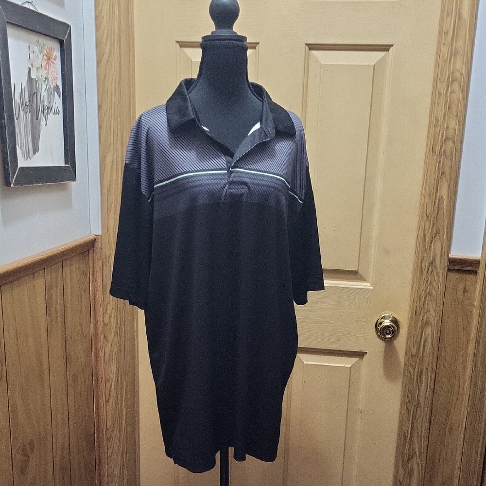 Hogan Black and Gray Men's Polo Shirt